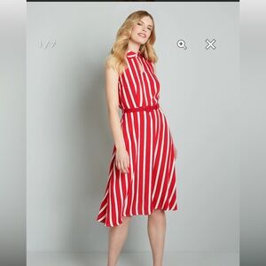 ModCloth striped swing dress